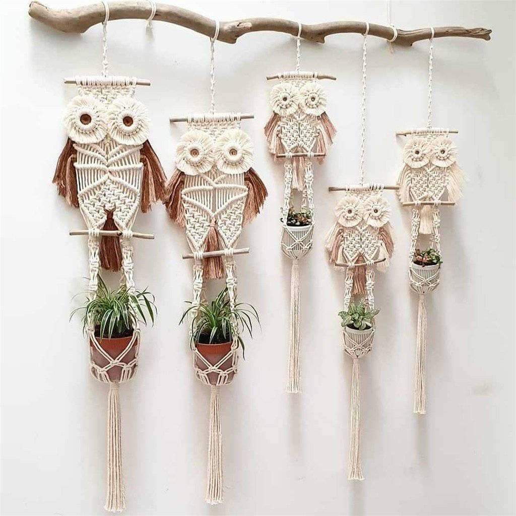 Owl Macrame Plant Hanger - Wow Things